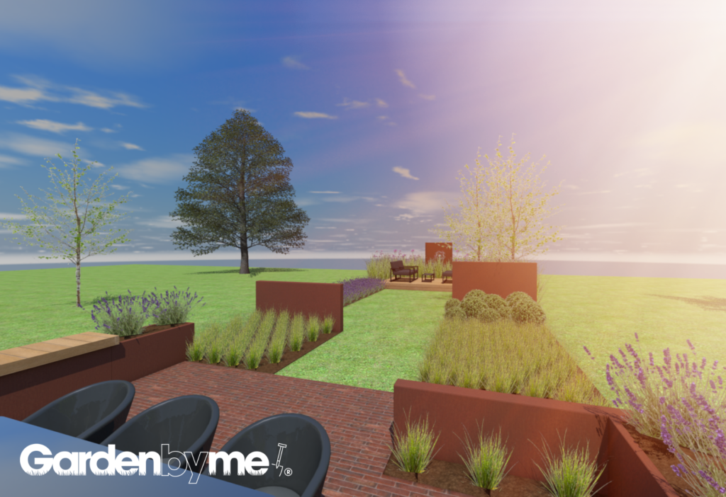 3D Tuinontwerp modern klassieke tuin