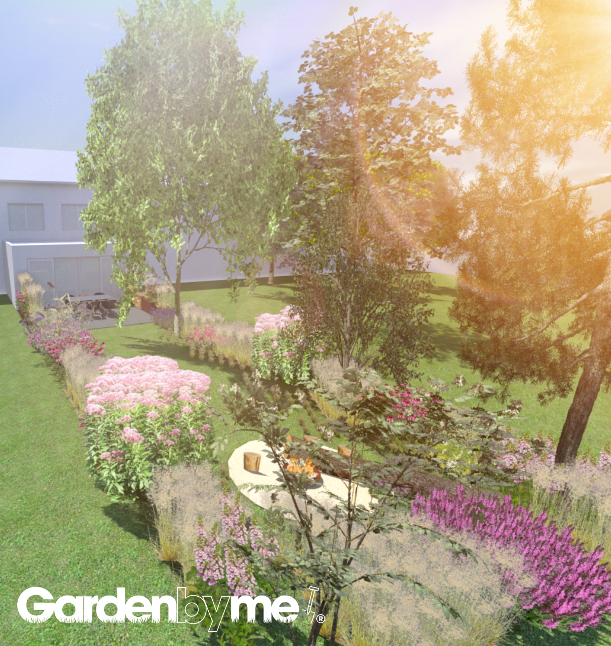 3D tuinontwerp natuur tuin