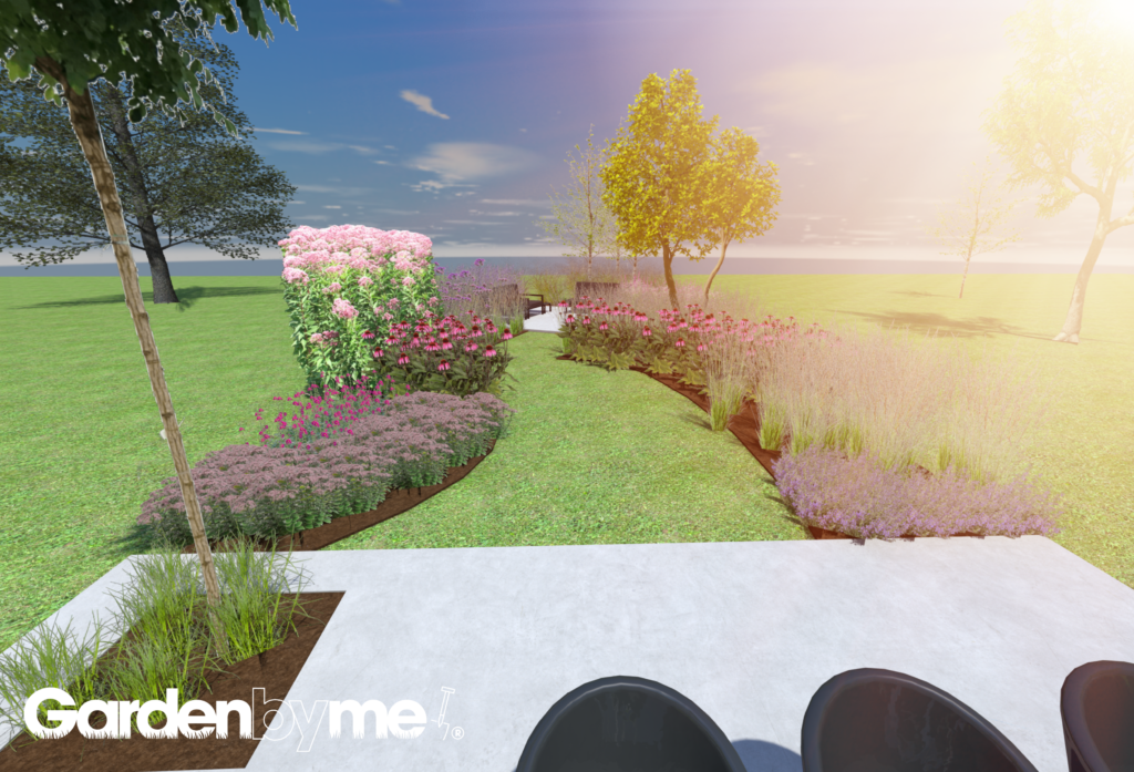 3D tuinontwerp prairie tuin