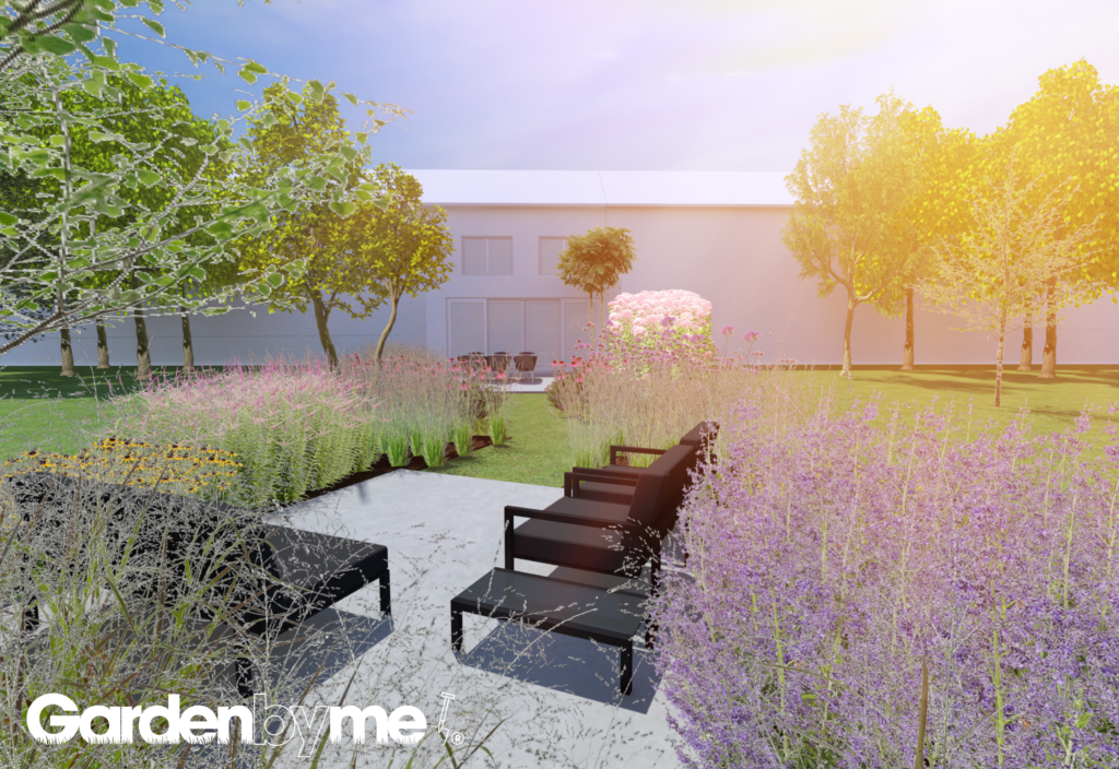 3D tuinontwerp prairie tuin